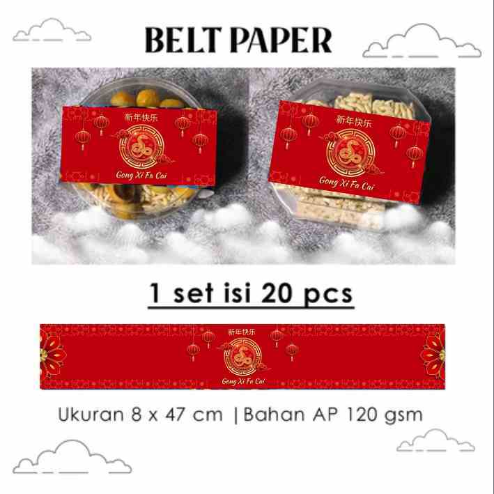 

belt paper imlek | label imlek | label cny | sticker lunar | sticker cookies | sticker toples imlek | sticker hampers imlek | sticker sincia | chinese new year