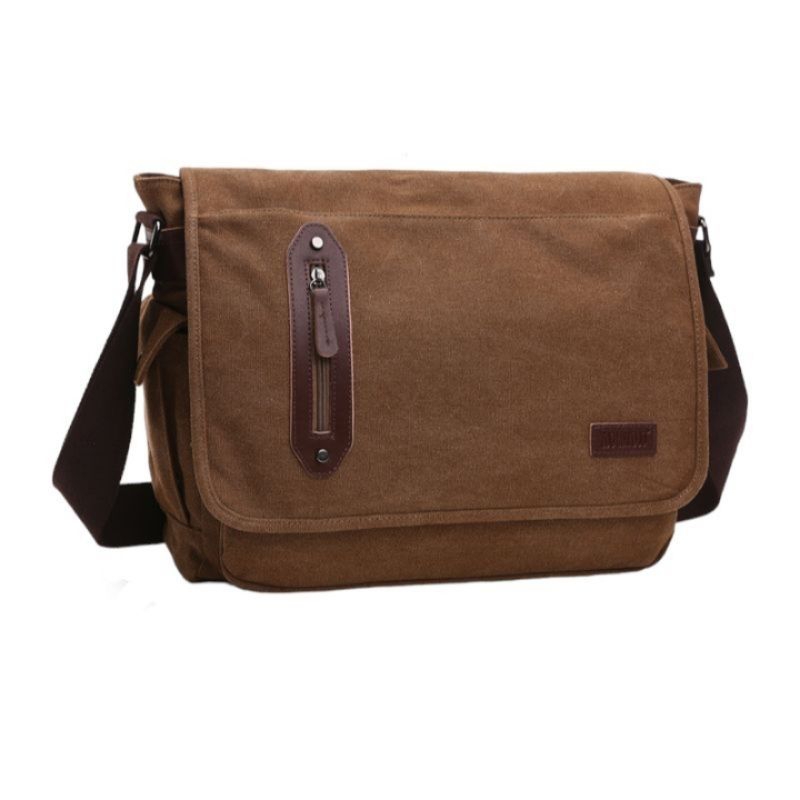 TAS SELEMPANG KANVAS PRIA KULIAH KERJA SLINGBAG CANVAS SEKOLAH