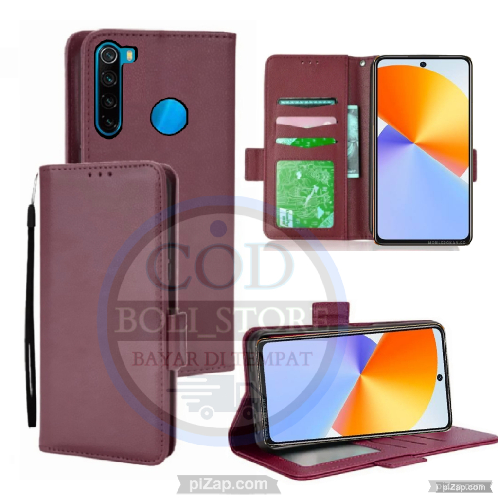 CASE HP XIAOMI REDMI NOTE 8 - CASING DOMPET-FLIP COVER LEATHER-SARUNG HP