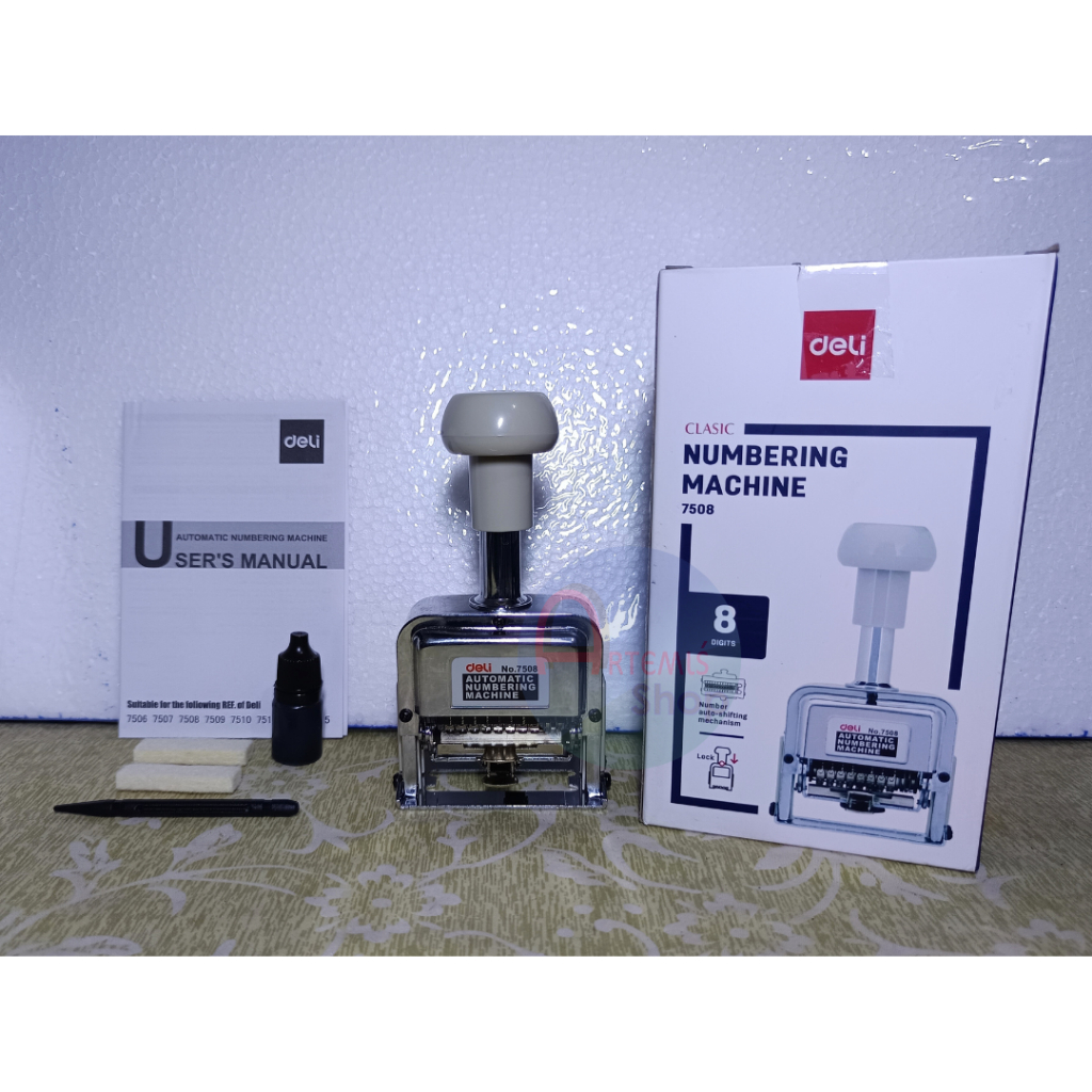 

Numbering Machine / Stempel Alat Label Penomoran 8 Digit DELI 7508