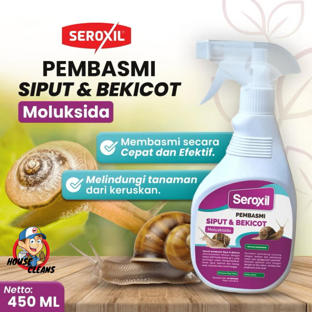 Cairan Obat Racun Semprotan Pembasmi Bekicot, Siput, Keong Tanaman spray ampuh 450ml