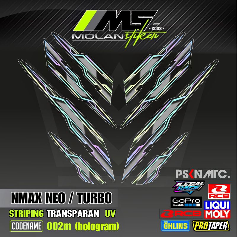 Decal Sticker Striping Variasi Transparan Uv Nmax Neo & Nmax Turbo Yamaha Nmax 155 Neo S Nmax 155 Tu