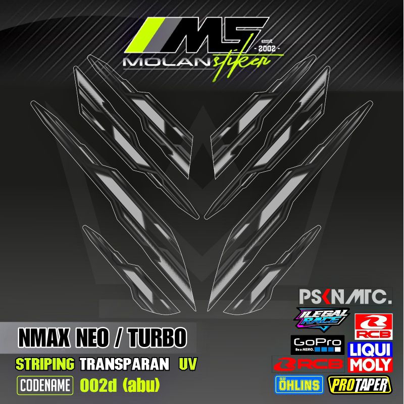 Decal Sticker Striping Variasi Transparan Uv Nmax Neo & Nmax Turbo Yamaha Nmax 155 Neo S Nmax 155 Tu