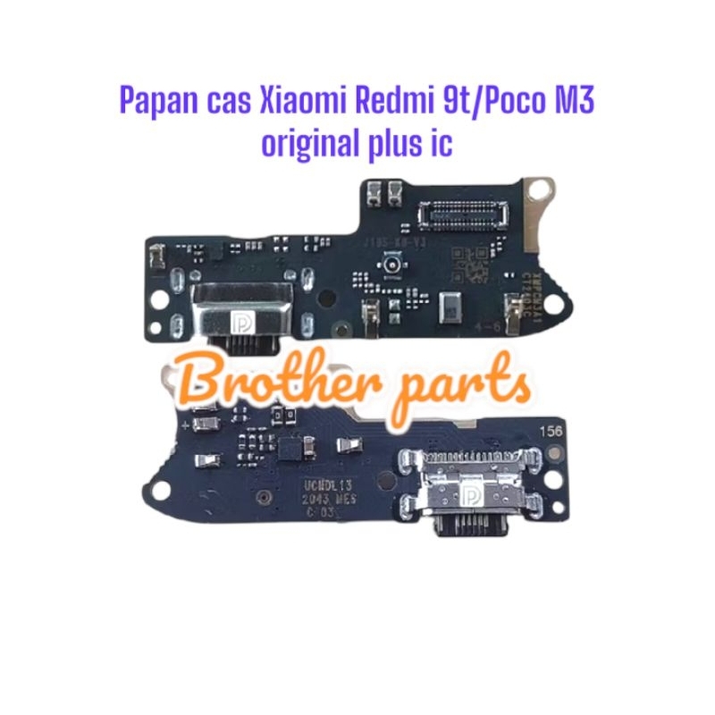 papan cas redmi 9t/Poco M3 original plus ic