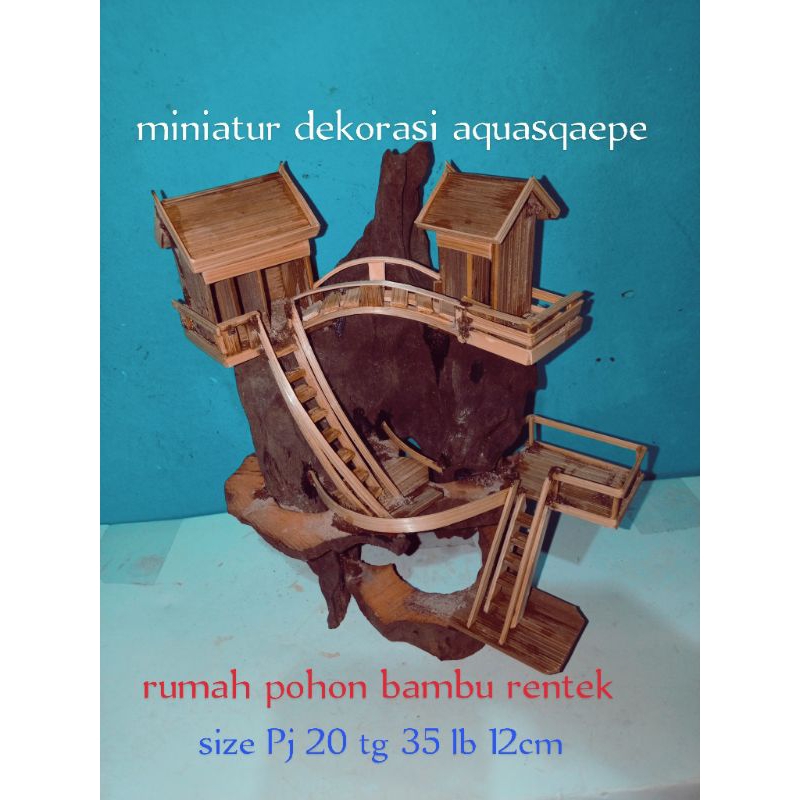 rumah Bambu miniatur rumah  pohon pariasi