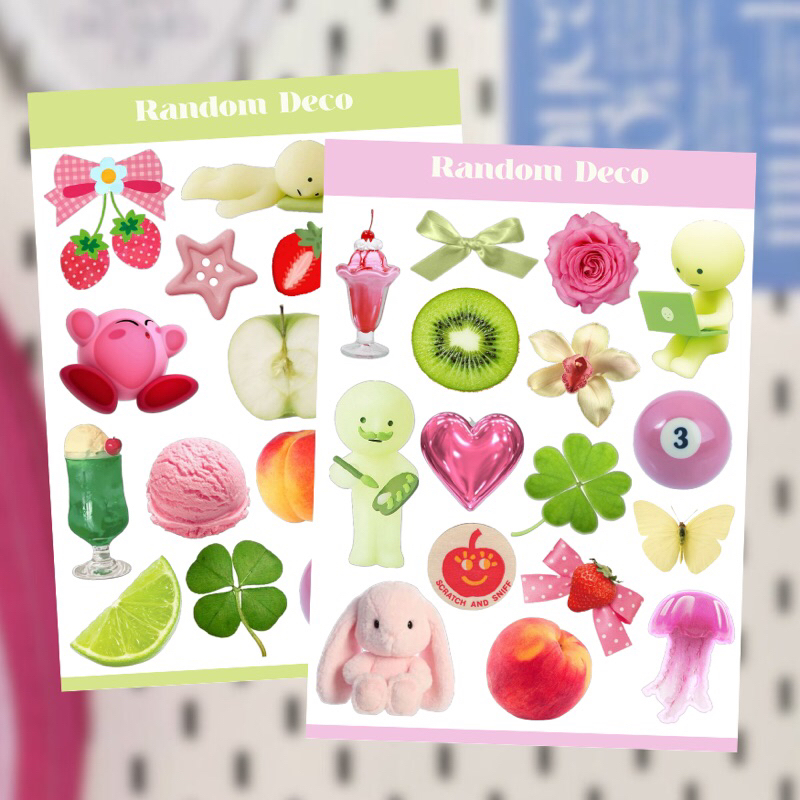 

RANDOM DECO STICKER SHEET FOR SCRAPBOOK JOURNALING