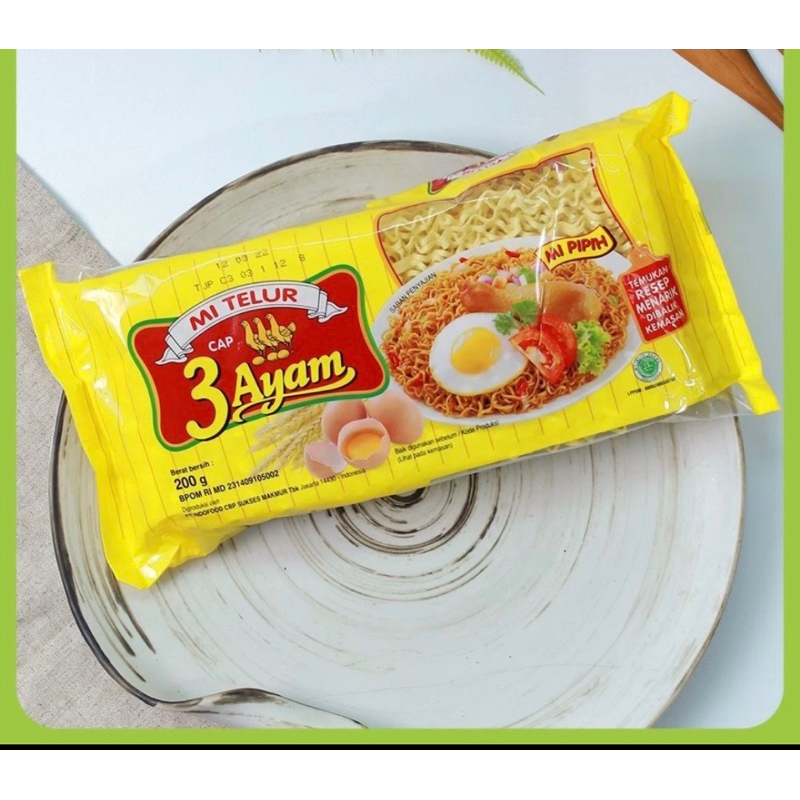 

Mie Telur Cap 3 Ayam 200 Gram