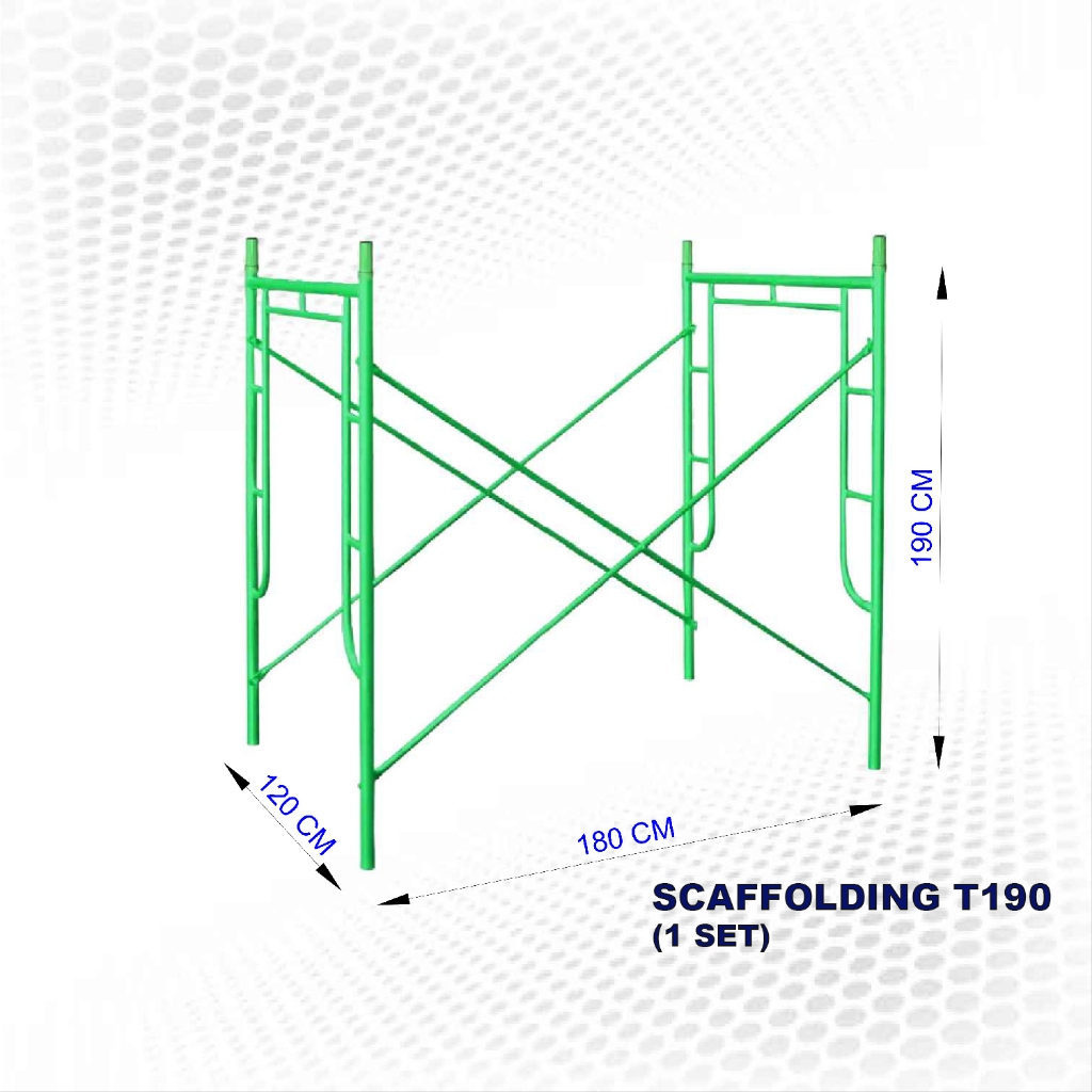 SET SCAFFOLDING TINGGI 190 CM STEGER BESI MAINFRAME 190 BARU