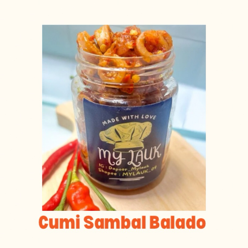 

Cumi Sambal Balado - 200ml / Tanpa Bahan pengawet / Sambal mantap / ala rumahan