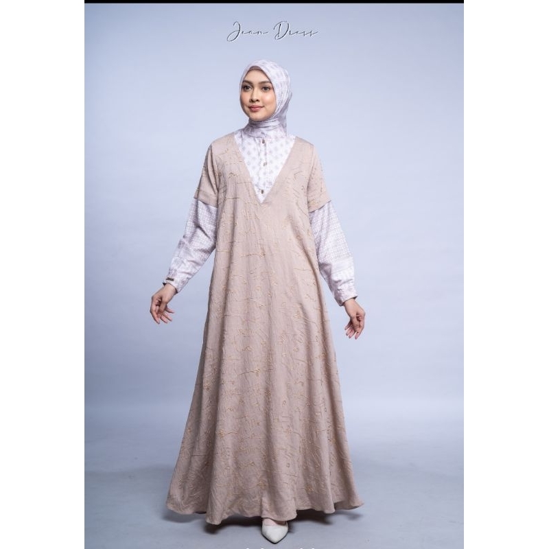 DRESS SET SCARFT JEAN BY SHALU NISABILA