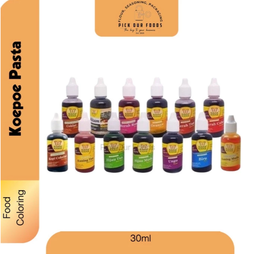 

Koepoe Pewarna Makanan 30ml | Kupu - Kupu Coloring | Pewarna Makanan