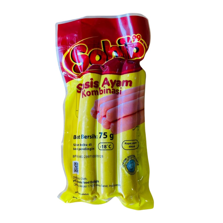 

Sohib99 Chicken Sausage 75gr / Sohib99 Sosis Ayam 75gr