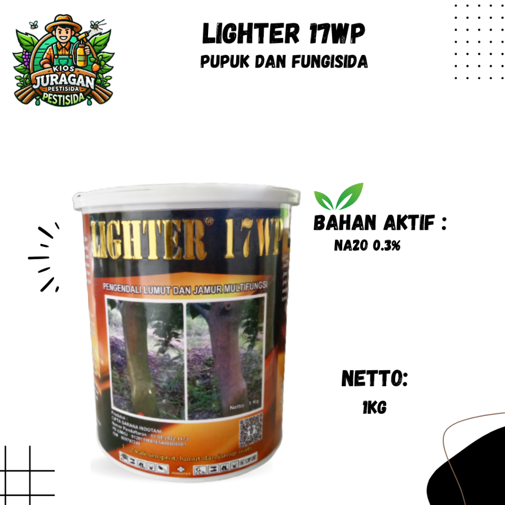 LIGHTER 17WP 1KG FUNGISIDA PENGENDALI PEMBERSIH LUMUT JAMUR PADA BATANG DAN RANTINGTANAMAN JERUK
