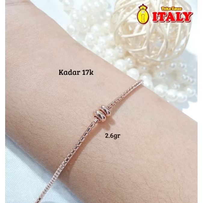 gelang emas tua variasi serut polos