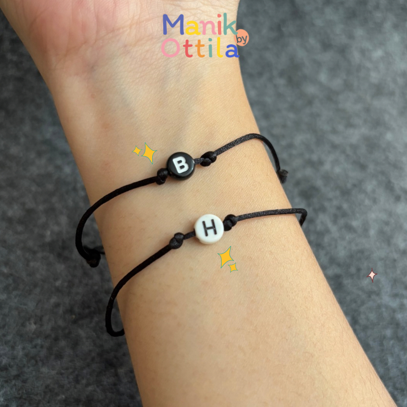 Couple bracelet gelang pasangan kunci inisial nama