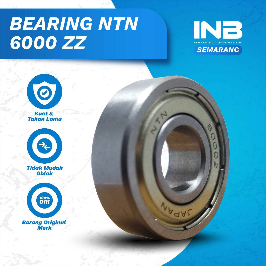 Laker Bearing 6000 zz NTN Laker As Roda Depan Belakang Sepeda Bearing Depan Kepala Bor Original NTN 