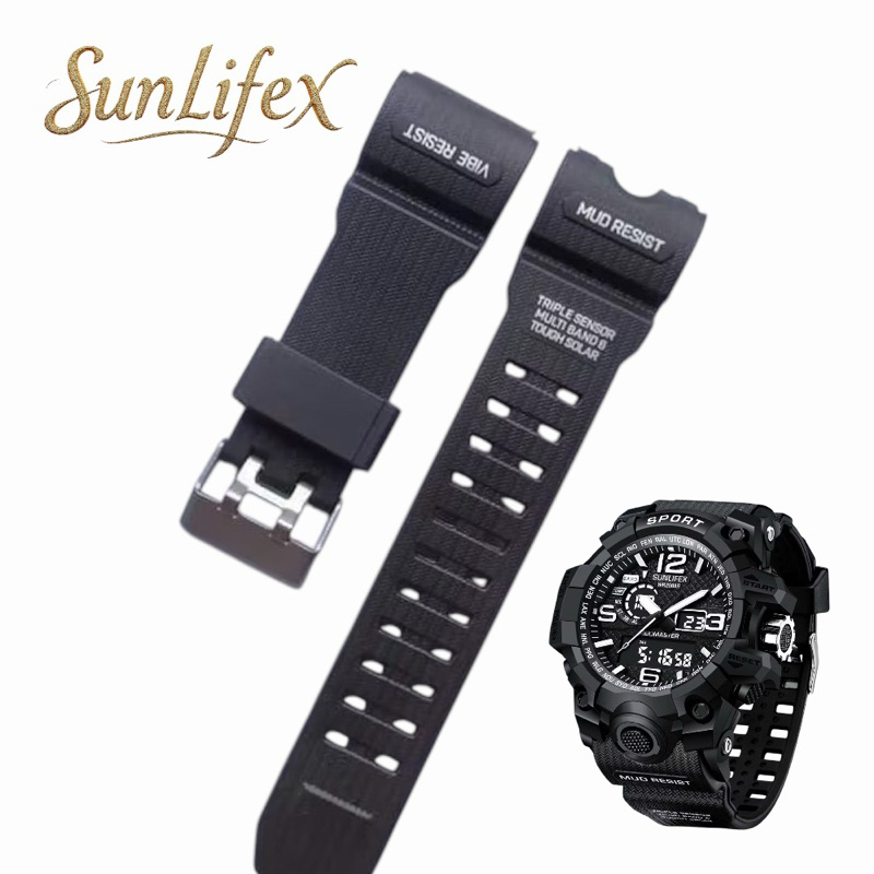 Strap jam Sunlifex D002 Strap tali jam tangan sunlifex D002 karet