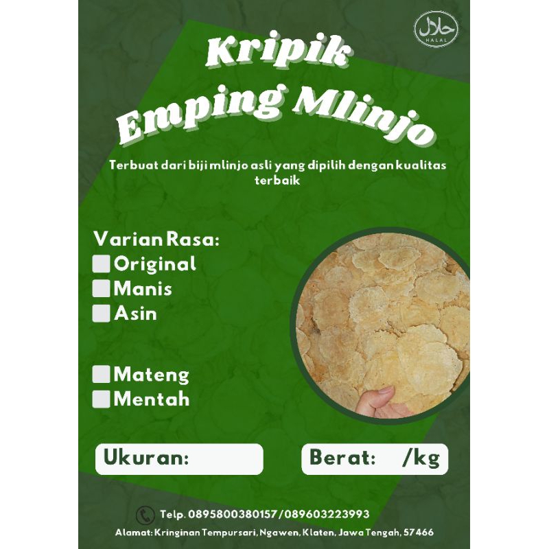 

Kripik Emping Mlinjo