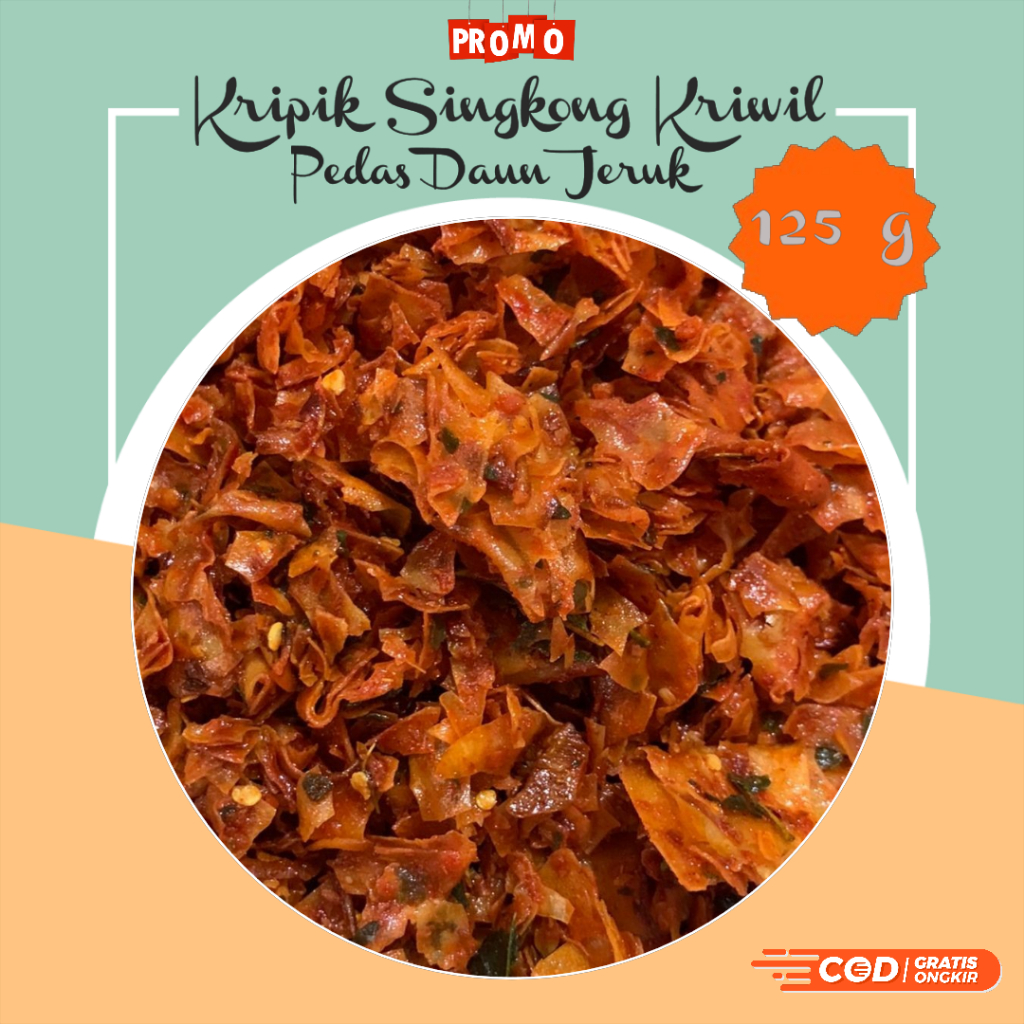 

Promo Kripset Keripik Singkong Pedas Daun Jeruk 125 Gram - Kripik Singkong Ekstra Pedas Daun Jeruk Camilan Enak Terlaris Viral