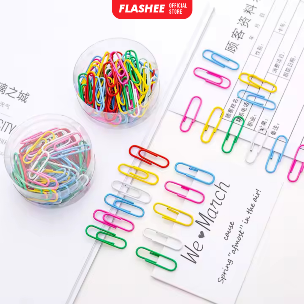 

Flashee Paper Clip Warna Metalic Penjepit Kertas Paper Clips 29mm 80pcs