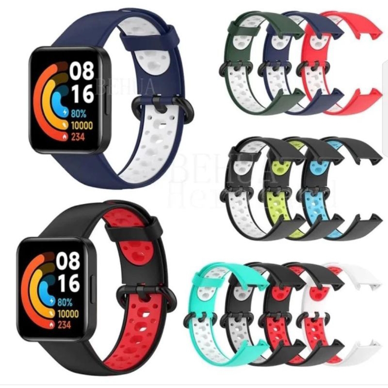 Strap Silicone Dual Color Xiaomi Redmi Watch 2 / Watch 2 Lite