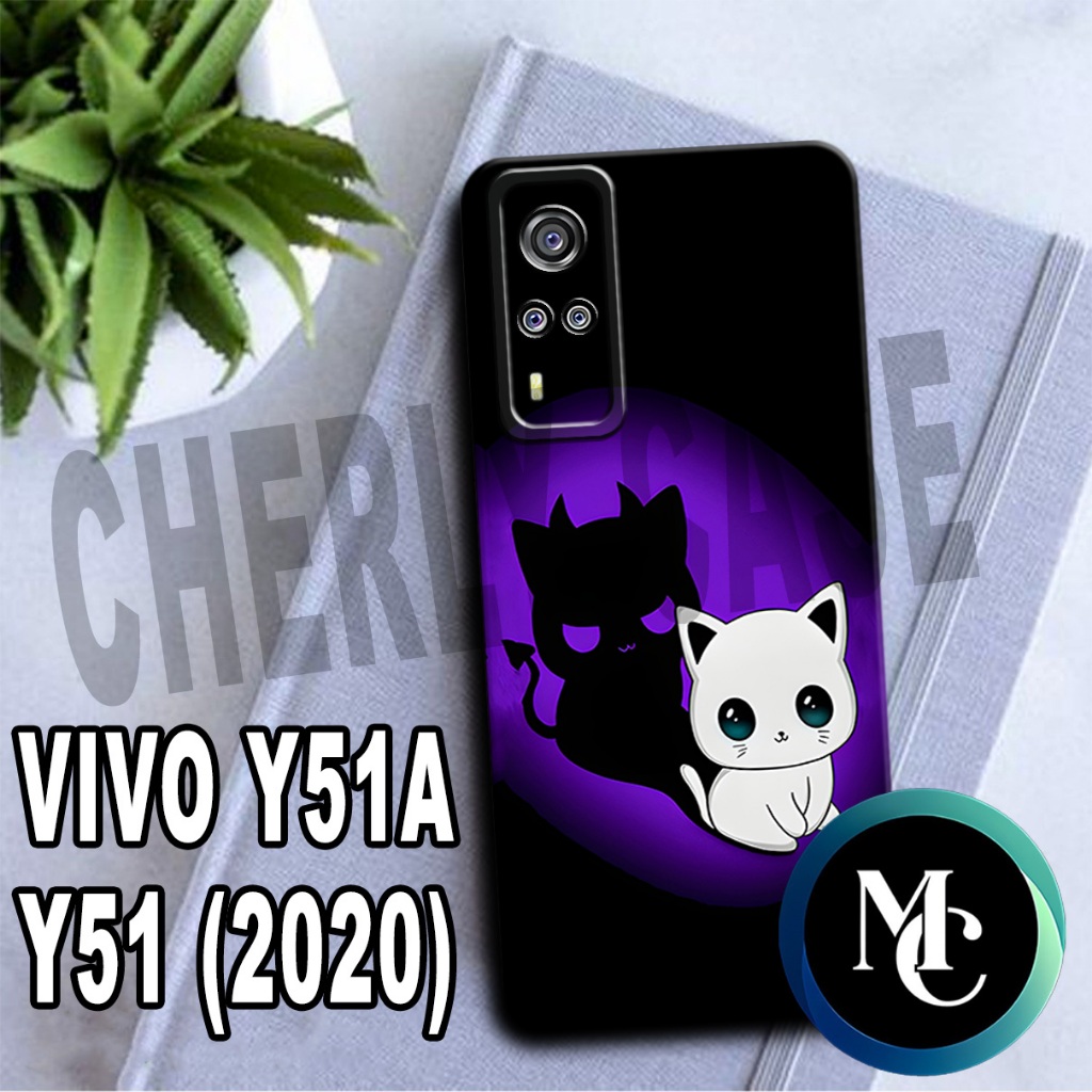CC22/ Softcase karet lentur untuk VIVO Y51A DAN Y51(2020) /Motif KUCING/case VIVO Y51A/kesing VIVO Y