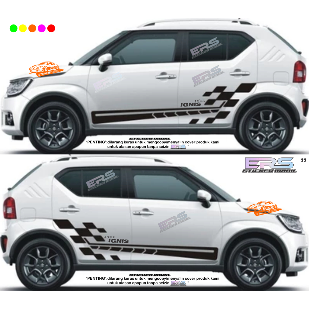 stiker sticker mobil suzuki ignis list keren terbaru cutting stiker