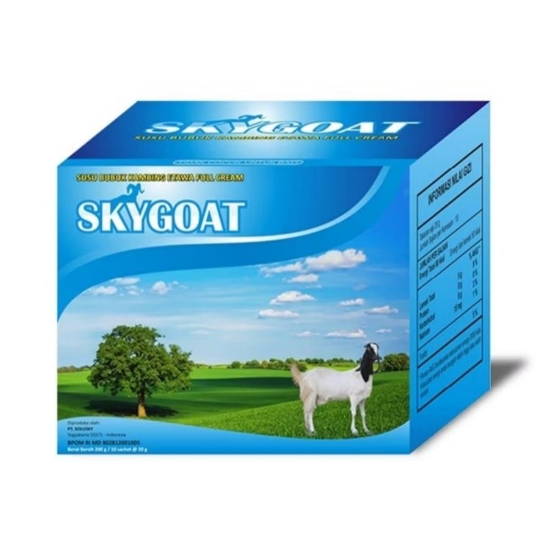 

Skygoat Susu Kambing Etawa Full Cream | Susu Kambing Skygoat 1Box Isi 10 Sachet