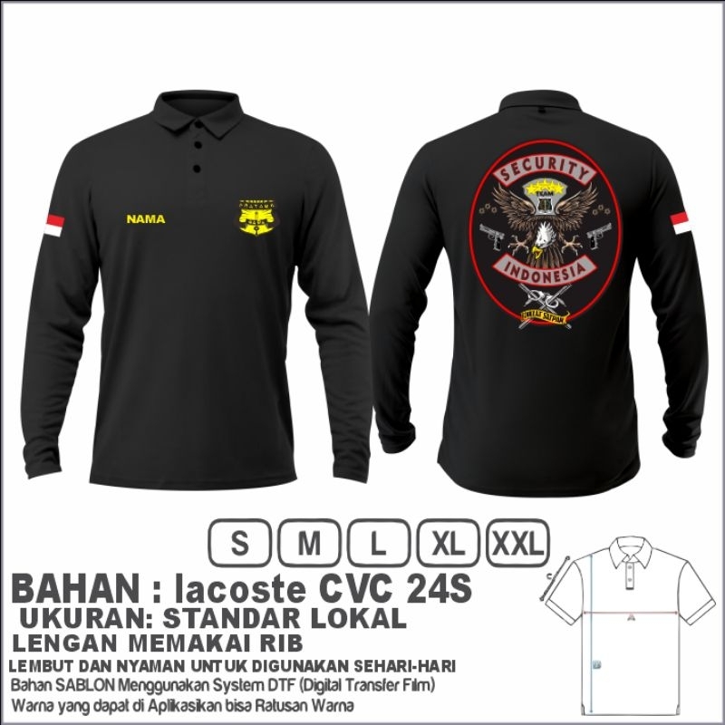 kaos gada Pratama polo lengan panjang/satpam
