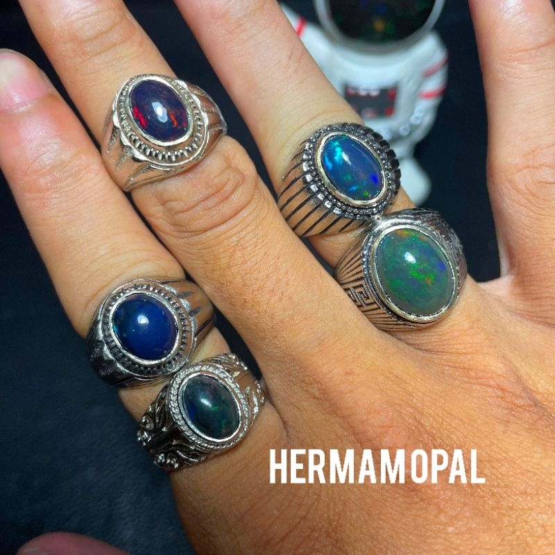 Batu cincin kalimaya black opal / batu black opal kalimaya ethiopia / batu kalimaya ethiopia