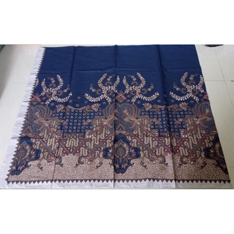 batik handprint premium warna dasar biru dongker