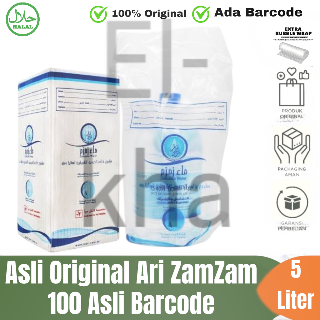 

Air Zam Zam 5 L 5 Liter barcode asli 100 / Air Zam zam / Water Zamzam / Zam-Zam asli Original