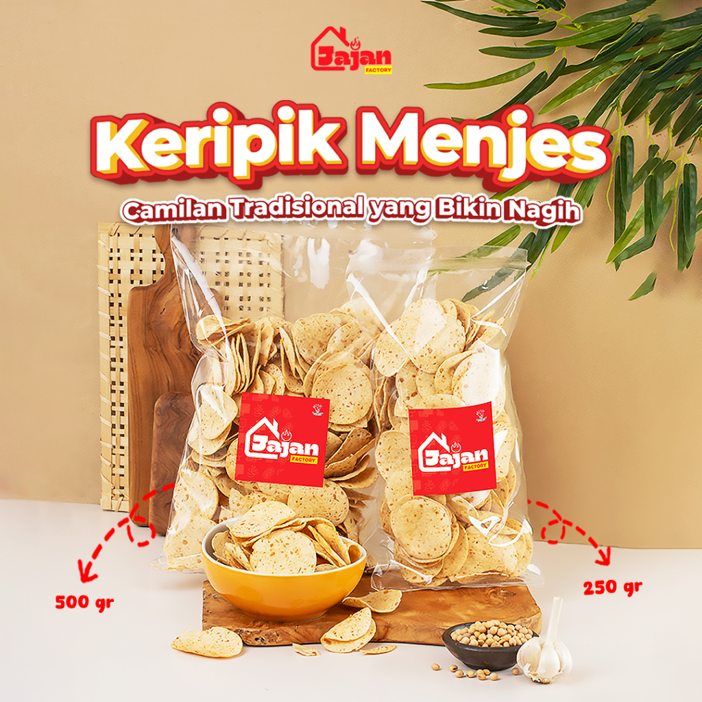 

Keripik Menjes Malang Sricandra 250 gram / 500 gram Cemilan Snack Gurih Camilan Kiloan Jajan Murah