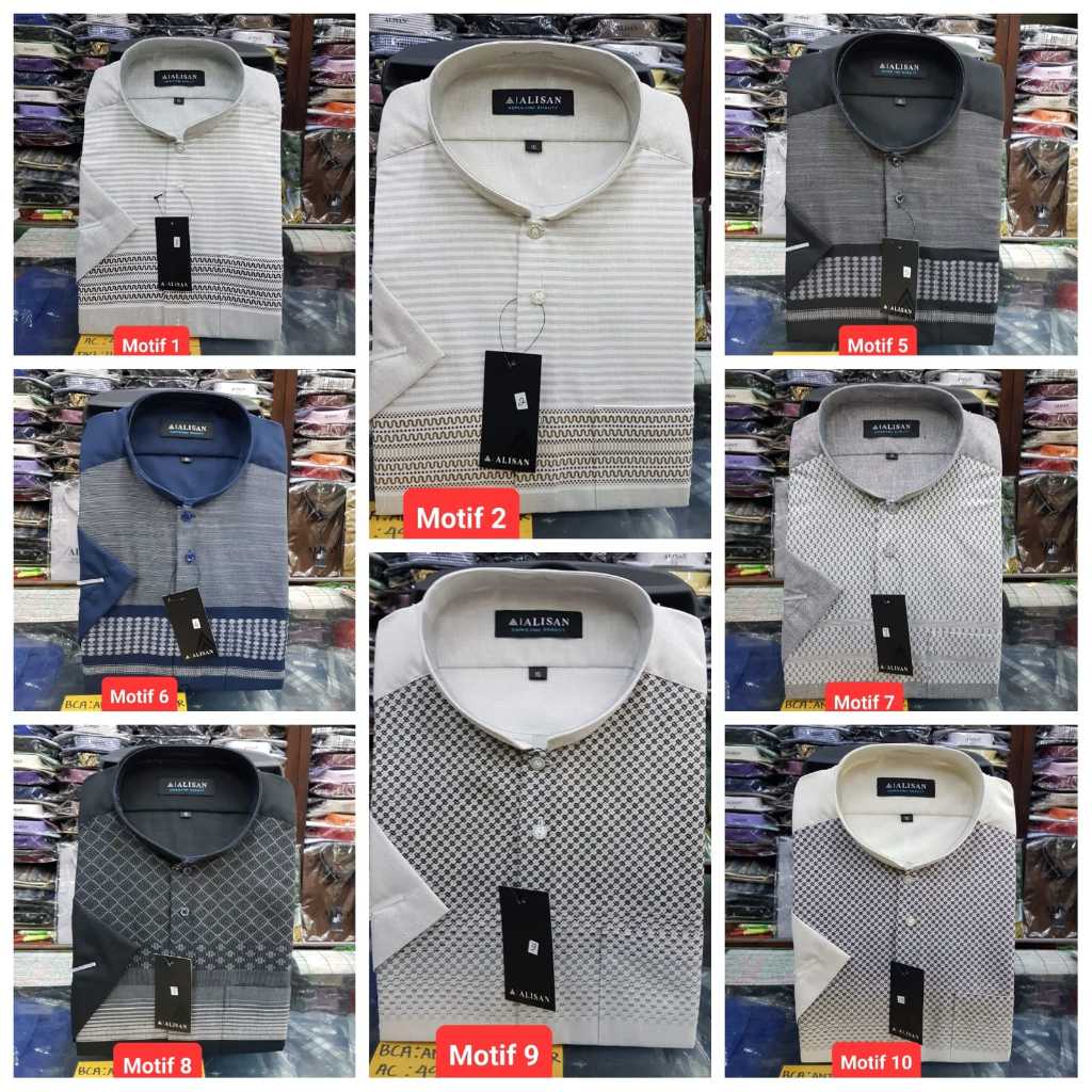 BAJU KOKO ALISAN LENGAN PENDEK ORIGINAL
