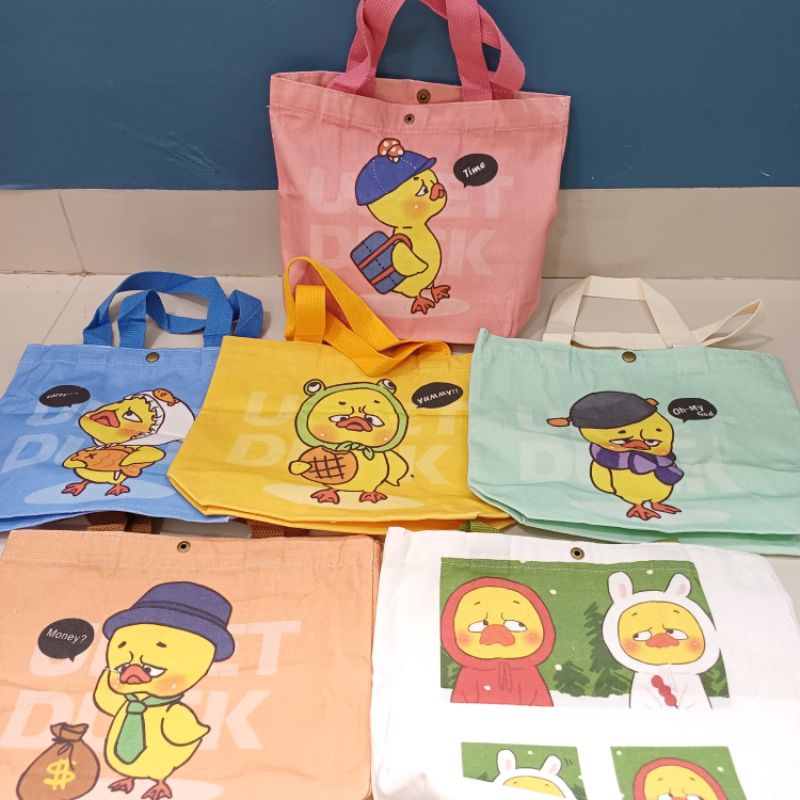 Tas tenteng canvas UPSET DUCK