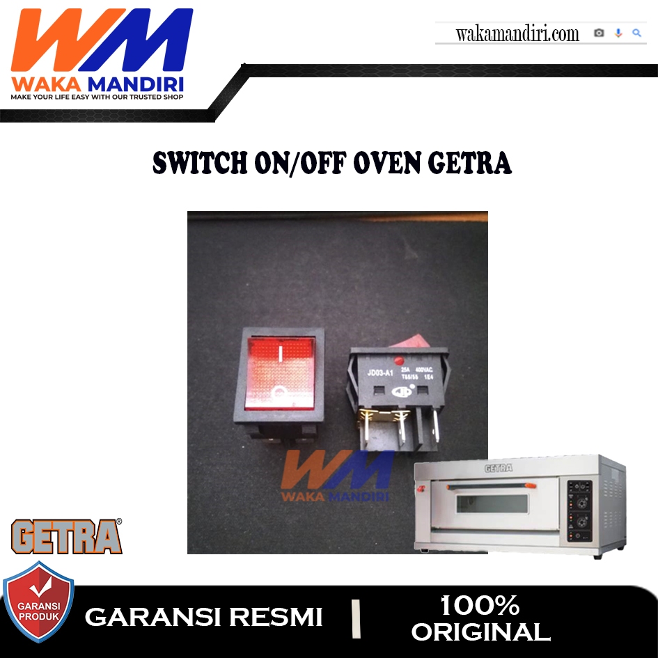 Switch On / Off Sparepart  Oven Gas Deck Getra
