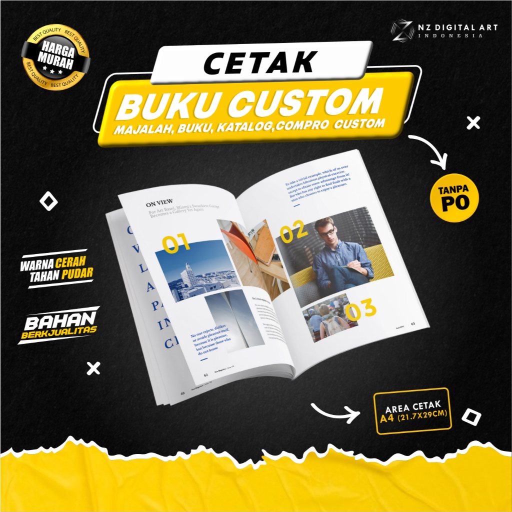 

CETAK PRINT BUKU CUSTOME FULL COLOUR | ARTPAPPER150GR | AC260GR | HVS100GR