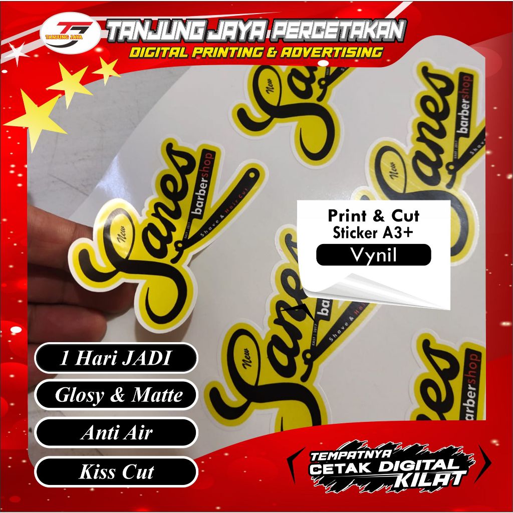 

Print & Cut Sticker Vynil A3+, Cetak Kiss Cut Stiker Label Vinyl Murah Bagus Tanjung Jaya Karawang