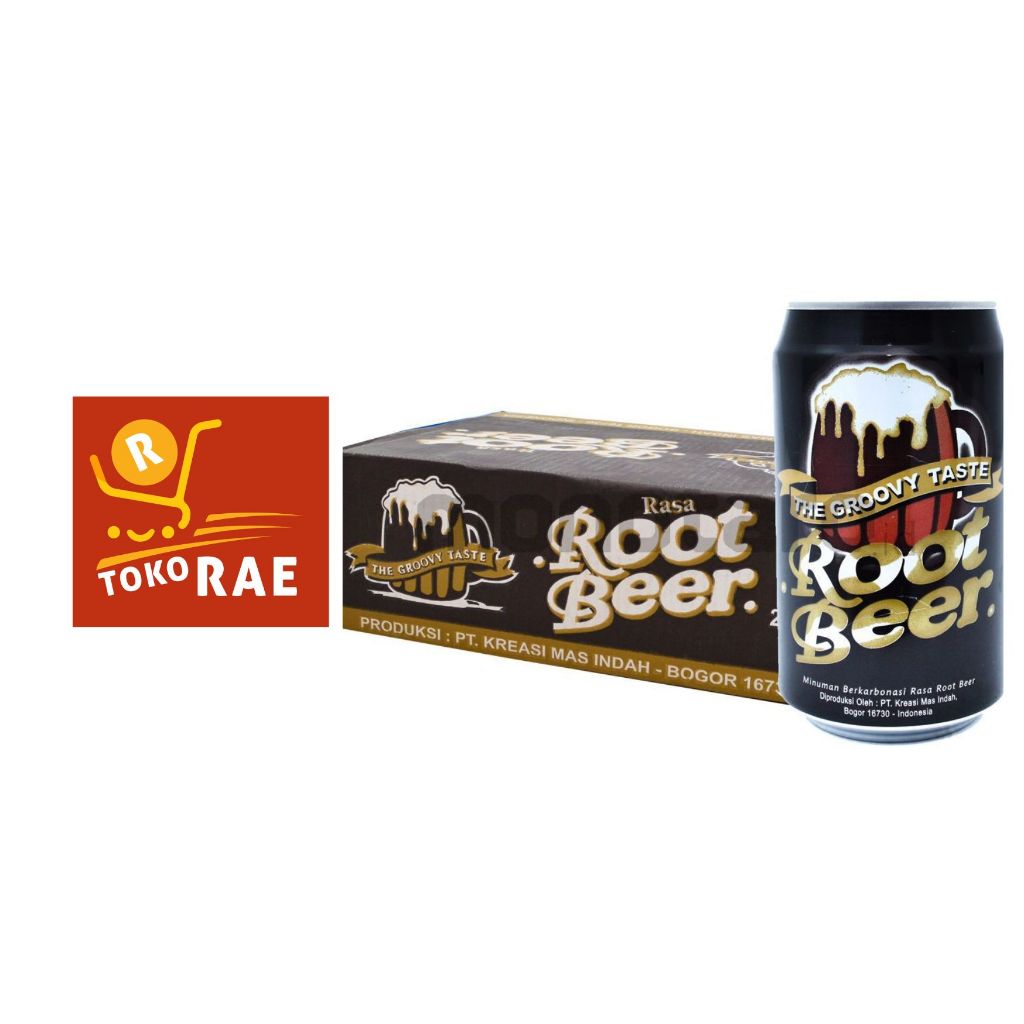 

Root beer groovy kaleng 330ML 1 dus isi 24