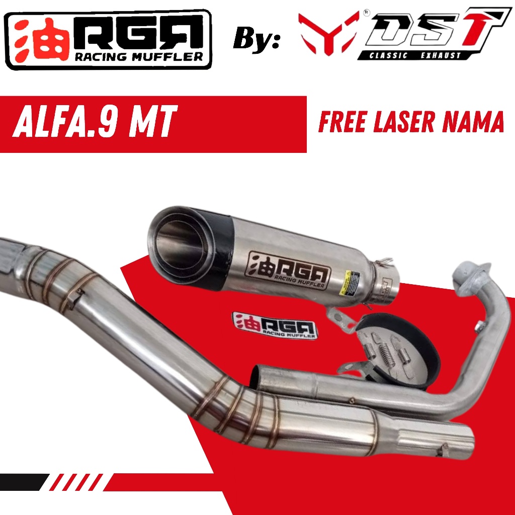 Knalpot RGR Racing Exhaust Alfa.9 by Knalpot DST exhaust - Silent Bass Full Stainless untuk Supra, R