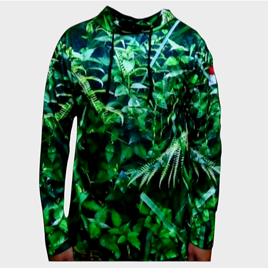 Baju Camo Berburu Lengan Panjang Kaos Hoodie Kamuflase Full Printing Motif Rumput