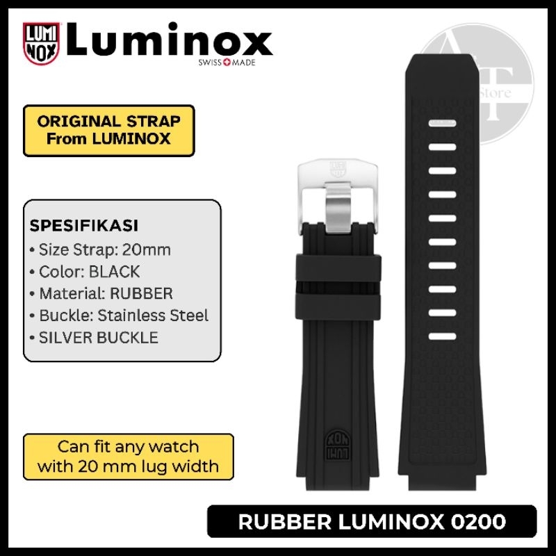 Tali Jam Luminox / Rubber Strap Luminox Sentry 0200 ORIGINAL Resmi