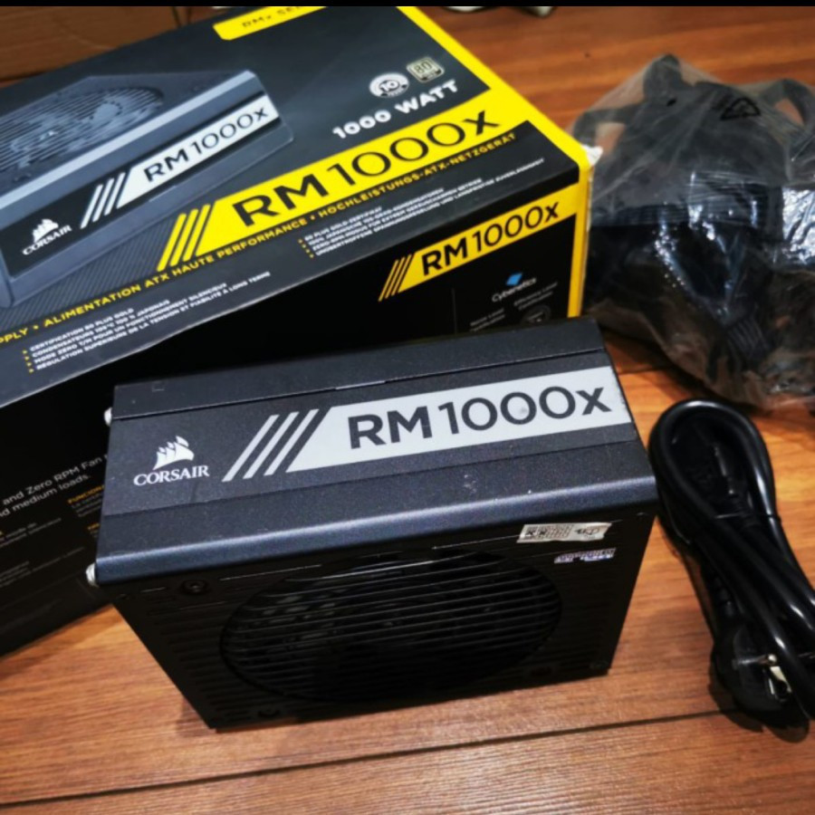 PSU 1000 WATT 80+ GOLD, CORSAIR RM 1000x LIKE NEW GARANSI PANJANG