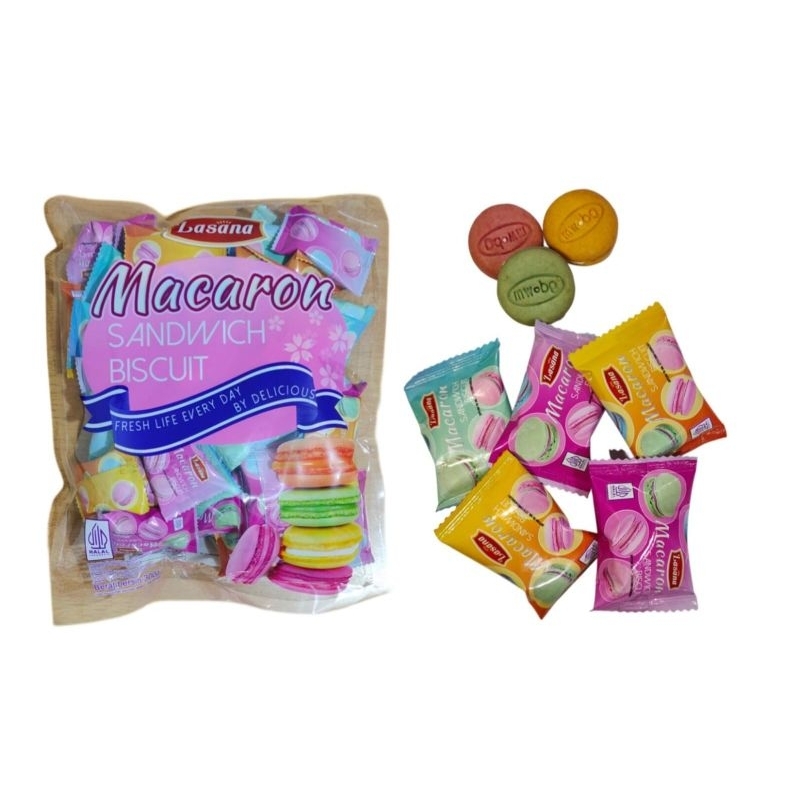 

Lasana Macaron sandwich biscuit isi 50pcs