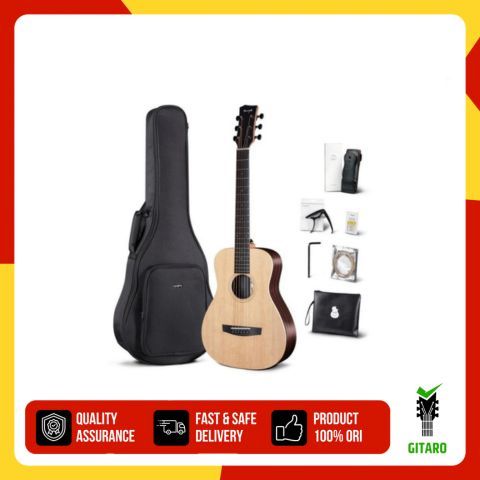 Gitar Akustik Elektrik ENYA X1 Pro X1Pro X 1 Pro EB EQ Natural Junior W/Bag + Effect