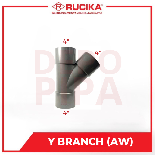 RUCIKA Y BRANCH / TEE Y 45° 4" AW