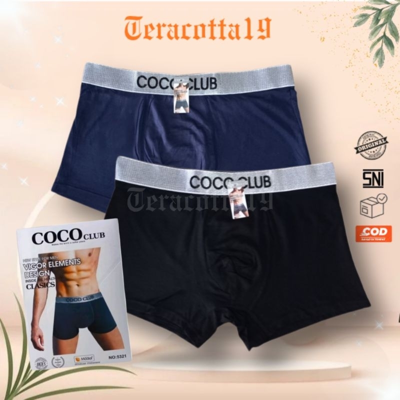 TERACOTTA19 - Celana dalam boxer pria COCOCLUB 5321 [ 2 PCS  ]