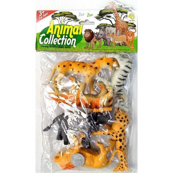 MAINAN ANAK BINATANG ALAM 6 PCS | MAINAN SET HEWAN BESAR LIAR EDUKASI KEBUN BINATANG WILD ANIMAL 3D 