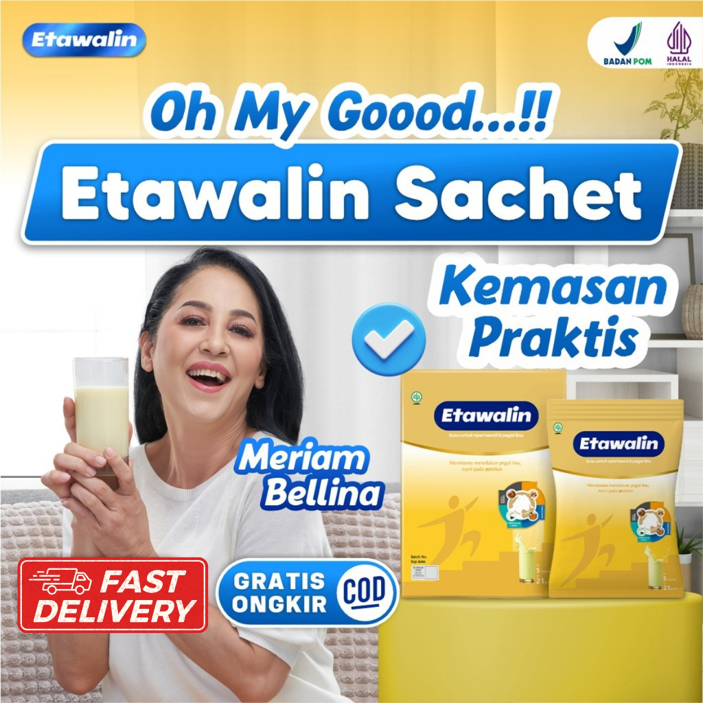 

Etawalin 5 Sachet Membantu Meredakan Nyeri Sendi dan Pegal Linu