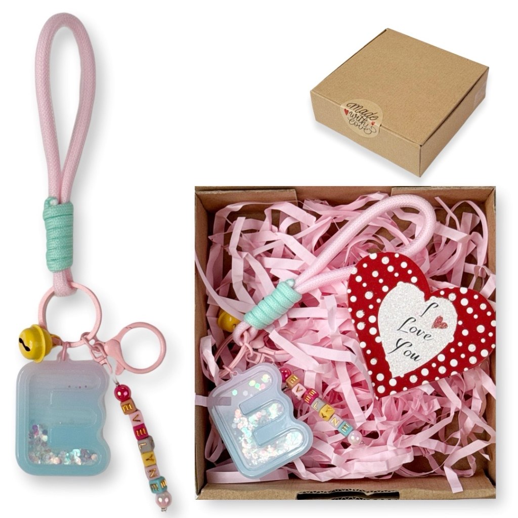 

Hampers Kado Hadiah Valentine Gantungan Kunci Custom Nama
